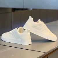Zapatos De Tablero Transpirables Para Hombres, Pequeños Zapatos Blancos Casuales - details 5