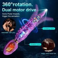 Octopus Tentacle Vibrador Anal Femenino Punto G Clítoris Estimulación Vagina 360 °   Rotación juguetes sexuales mujeres silicona consolador masturbación - details 1