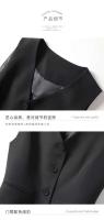 Nuevo y elegante chaleco con cuello en V, negocios formales con una hilera de botones, moda para mujer, chaleco vintage rojo - details 4