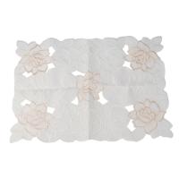 Mesa con bordado floral retro blanco, alfombra Ense, mantel de algodón hueco, decoración de mesa de comedor para el hogar, fiesta de boda - details 5