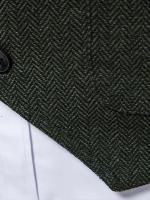 Chaleco elegante en espiga para hombre, para banquetes de negocios y bodas, chaleco informal elegante y cómodo para hombre - details 23