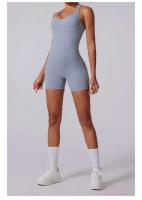 Mono deportivo sin costuras Lifting de cadera, espalda descubierta, shorts cruzados - details 7
