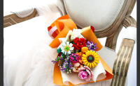 Juego de bloques de ramo Artificial, Mini Kits de flores, regalos, ladrillos de construcción DIY para adultos/adolescentes con caja - details 1