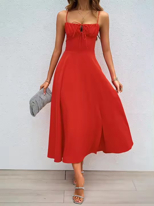 NOVEDAD DE VERANO 2025, falda ajustada elegante y discreta con tirantes de gama alta a la moda para mujer - 1