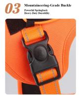 Nuevo arnés táctico para perros estilo chaleco con correa antitirones: diseño reflectante a prueba de escapes para caminar de forma segura perros medianos/grandes - details 8