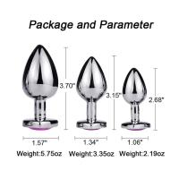 Leten S/M/L Anal Metal juguetes sexuales para adultos para mujeres hombres cristal erótico bala Butt Plug estimulador masajeador de próstata productos íntimos - details 1