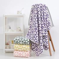 Toallas de lana de Coral de secado rápido, juego de regalo de baño con estampado de flores bordadas, engrosamiento de baño de playa alargado - details 0
