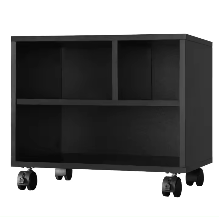Soporte de Impresora Móvil Removible 40x30x35cm 3 Compartimentos Abiertos para Almacenamiento de Archivos Ideal para Oficina y Estudio - 1