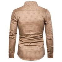 Camisa grande para hombre, estampado perenne, camisa juvenil de lunares de manga larga - details 3