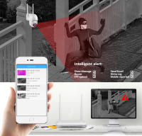 KERUI Sistema de Vigilancia Nítido 4MP Cámara de Seguridad IP inalámbrica Impermeable - details 3