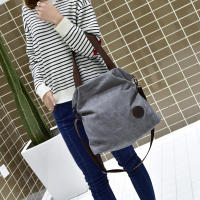 Bolso de mano informal europeo y americano para mujer, bandolera de hombro portátil de lona Simple, bolso cruzado de gran capacidad - details 4