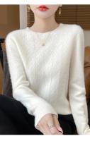 Elegante Suéter de Lana 100% Cuello Redondo, Manga Larga, Moda de Invierno para Mujeres - details 14