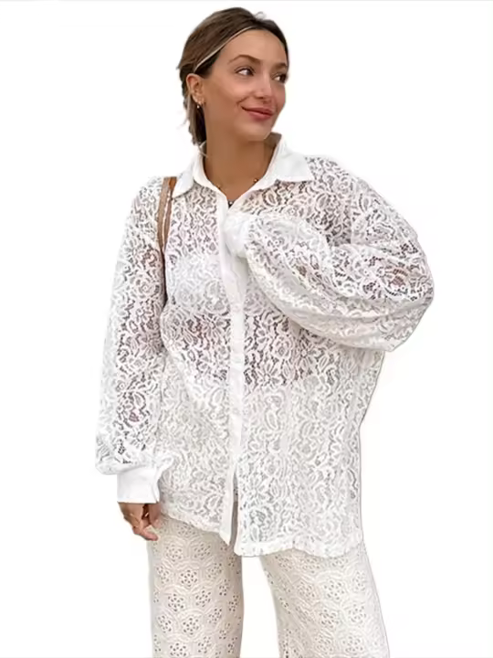 Blusa elegante de mujer con mangas largas Moda vacía para - 1