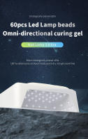 Secadores de Gel con almohada de mano, lámpara LED de 72W, 60 cuentas de piezas, para arte UV de uñas - details 4