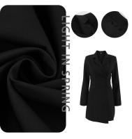 Vestido negro estilo traje diseño de viaje sentido elegante falda corta de moda para mujer - details 0