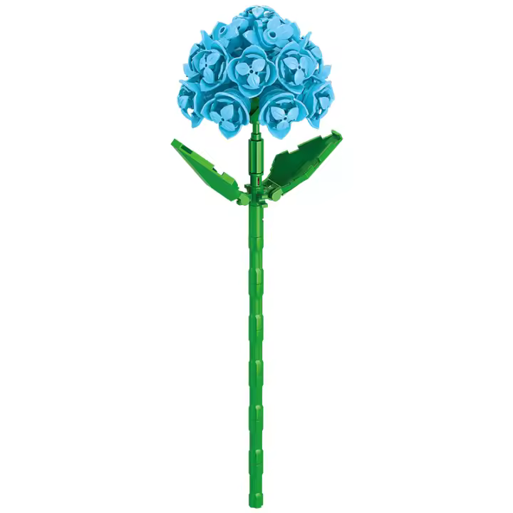 Flower Branches Colorful Flower Branches Series Home Desktop Ornaments Girls Assemble Children's Building Blocks Toys - 1