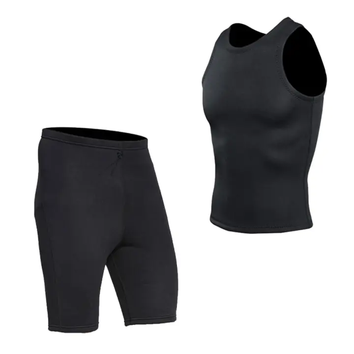 Camiseta de neopreno de 2MM/3MM para hombre, pantalones cortos de buceo, deportes acuáticos cálidos, natación, navegación, surf, chaleco de buceo - 1