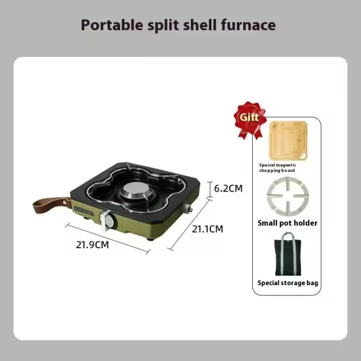 Burk Bubic mesa de comedor al aire libre gas portátil propano butano 3200W camping picnic estufa de té, estufa TA - 1