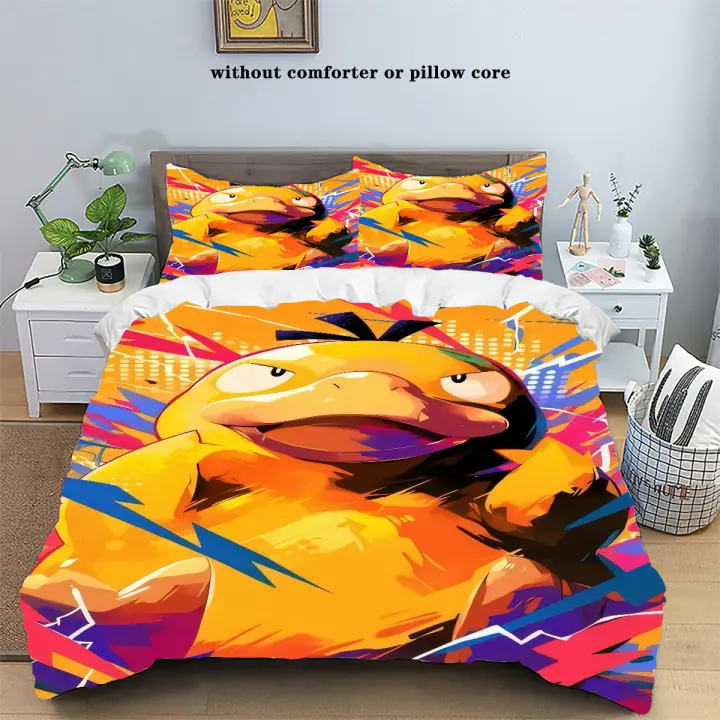Conjunto de Ropa de Cama de Anime de Dibujos Animados Pikachu Gengar Eevee Charizard - 1