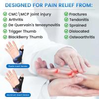 Tendinitis Velpueu cirugía ortopédica ratón mano pulgar soporte férula, ligera y transpirable, adecuada para ambas manos - details 1