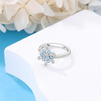 Anillo de Plata Esterlina 925 con Zirconia de Estrella de Copo de Nieve - details 52