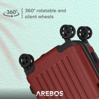 Juego de Maletas Arebos - 4 Piezas - Rígidas de Plástico ABS - 4 Ruedas de 360 °   - Maletas de Viaje - Cierre de Cremallera - M-L-XL - details 4