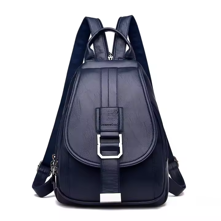 Moda nueva bolsa de pecho para mujer, mochila simple para mujer, mochila casual de cuero suave de gran capacidad para mujer - 1
