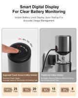 Molinillo de café eléctrico portátil, molino de granos pequeño recargable, molinillo de viaje inalámbrico para Espresso, fermentación en frío, vierta - details 3