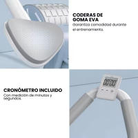 Rodillo Abdominal con Rebote Automático. Rueda para ABS con Soporte para Codos. Entrenamiento en Casa con Rodillera y Cronómetro Incluidos. Deporte para Principiantes en el Hogar. - details 2