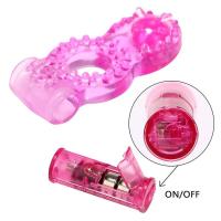 Anillo vibratorio estimulador de clítoris retardante de eyaculación hombre juguetes sexuales para pareja Vagina orgasmo vibrador de placer Dual - details 3