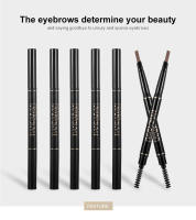 Lápiz de cejas de doble cabeza, alto pigmento, no se decolora, resistente al agua, duradero, lápiz de cejas de cinco colores, cosméticos para ojos para mujeres - details 4