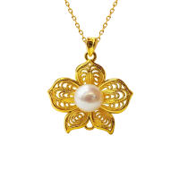 Elegante Collar de Perlas de Agua Dulce Natural de 18K Oro Certificado Longitud de 45cm - details 0