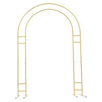 Arco de Boda de Metal de 7.2FT Stand de Fondo de Globo para Fiesta de Jardín y Ceremonia de Cumpleaños (Oro) - details 4