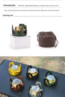 Mini estufa de alcohol colorida portátil para acampar, refrigerada por aire, con resistencia a altas temperaturas y potencia de fuego ajustable - details 2