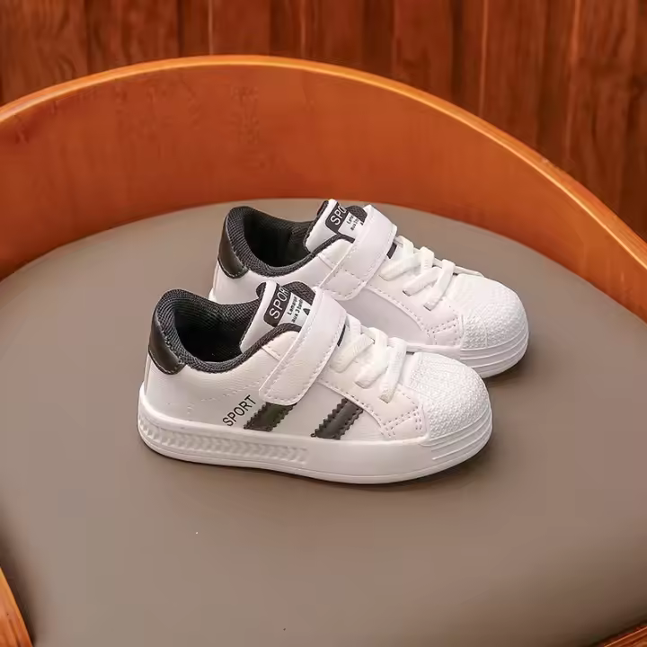 Zapatos Deportivos versátiles e informales para bebés y niños, zapatillas planas a la moda, resistentes al desgaste, con aro y lazo, para verano, 2024 - 1
