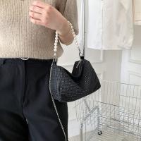 Bolso de mano de gran capacidad con diamantes de imitación, bolso de hombro con cadena de perlas, pequeño bolso cuadrado, bolso de almohada, bolso de cosméticos, bolso de hombro para mujer, fiesta - details 11