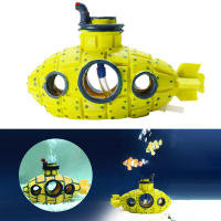 Acuario submarino amarillo, modelo de pez piña de resina de moda para tanques de agua - details 3