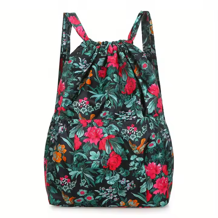 Mochila clásica y versátil con cordón, mochila de almacenamiento portátil, mochila casual para mujeres para actividades al aire libre - 1