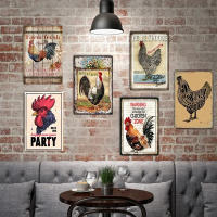 Cartel de hojalata para decoración del hogar, cartel de Metal de gallina, gallo, huevo, gallinero, Vintage, arte de pared de Año Nuevo - details 1