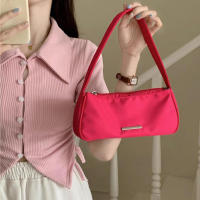 Bolso Oxford de hombro para mujer, diseño Retro, pequeño bolso con cremallera, bolso de mujer de Color sólido con asa superior - details 9