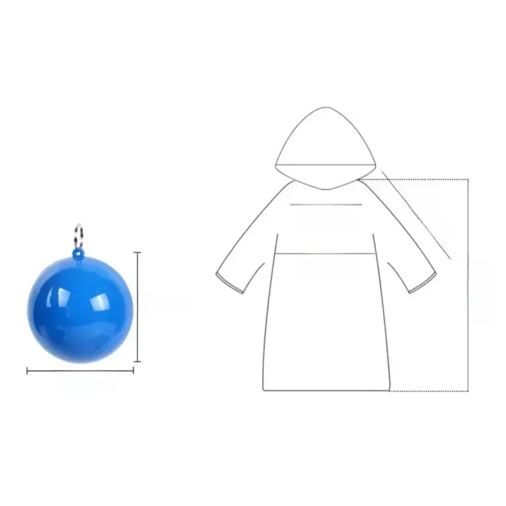 Chaleco De Lluvia Desmontable Portátil Con Llavero Y Bola De Compresión Para Adultos Equipamiento De Camping Al Aire Libre - 1