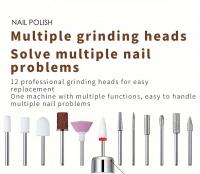 Kit de Taladro de Uñas Recargable por USB, Herramienta Profesional de Manicura y Pedicura Eléctrica con 12 Cabezales - details 4