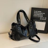 Bolso Cruzado Vintage para Mujer Gran Capacidad, Correa Desmontable, Cierre con Cremallera, Diseño Clásico Elegante, Cinturón de Metal - details 2