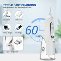 Electric Water Flosser Toothbrush For Cleaning Oral Teeth with 4 Nozzles Rechargeable IPX7 Waterproof Large Capacity Water Tank - details 2