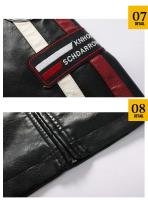 Nuevo traje de carreras de motos de los hombres, de cuero, de lana, delgado, chaqueta oscura, chaqueta de invierno para hombres, chaqueta de choque etiqueta - details 13