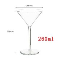 Juego de Copas de Martini de Plástico Tritan Duradero Estilo Rompe-Resistente para Fiestas, Acampadas, Bares y Bodas - details 1