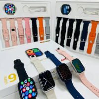 S9 Pro Max-reloj inteligente deportivo, dispositivo con llamadas, Bluetooth, recordatorio de mensajes, frecuencia cardíaca, de 7 piezas correa de reloj, carga inalámbrica - details 1