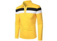 Polo de golf para hombre, camiseta a rayas de manga larga con solapa, ropa deportiva transpirable, primavera y verano - details 2