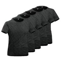 Pack 5 Camisetas de hombre deporte de verano manga corta rápido seco alto elástico ligero transpirable fitness running baloncesto camiseta - details 8