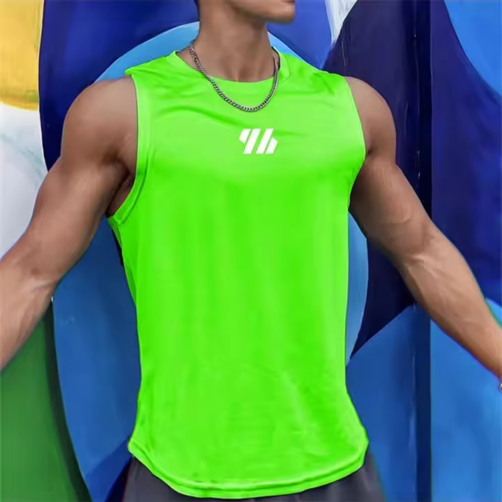 Chaleco de gimnasio de verano para hombre, camisa de malla de alta calidad, camisetas sin mangas, camisetas sin mangas para correr, chaleco deportivo para Fitness, ropa para hombre 2025 - 1